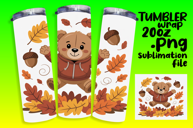 ELEGANT 20oz Tumbler Design for Personal Use , Cute Bear