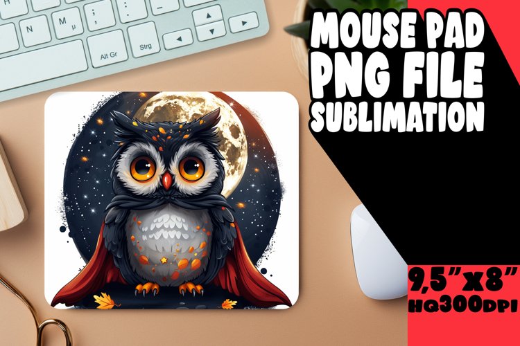 Owl Mouse Pad Spring for PNG Sublimation