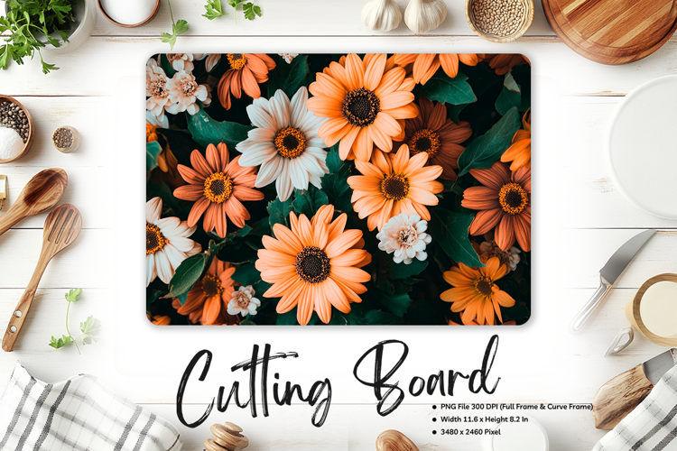 Flower Cutting Board Kitchen Chopping Board Sublimation_93