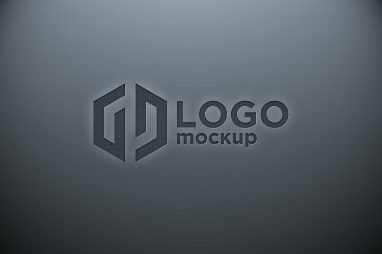Metal Engriving Logo Mockup Template