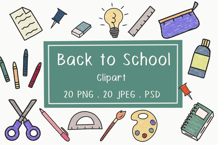 Back to School Clipart example image 1