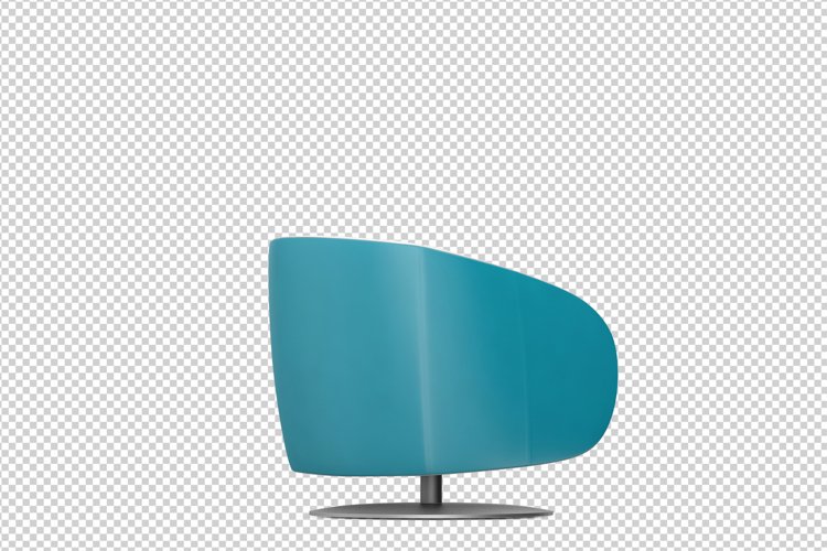 Isometric Arm Chair 3D isolated render example image 1