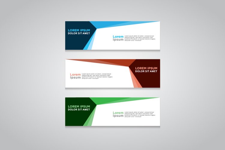 Vector abstract design banner web template.