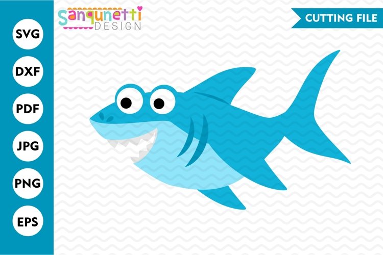 Shark SVG | Boys shark cut file example image 1