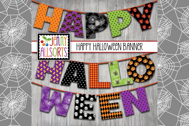 Printable Halloween Banner - 6" Letters - HAPPY HALLOWEEN example image 1