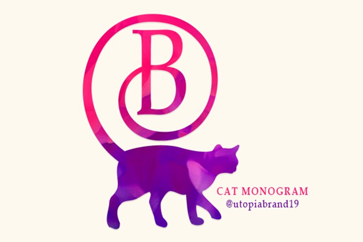 Cat Monogram example image 1