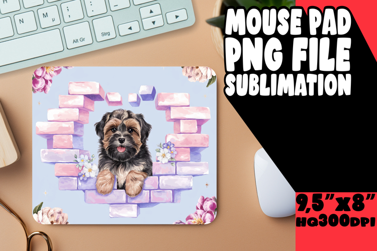 WHIMSICAL DESK MAT PLAYFUL DESIGN, Cute Dog