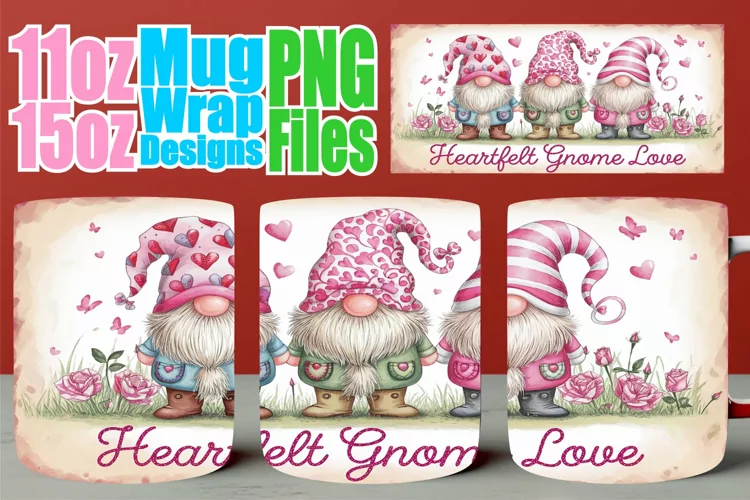 Joyful adventures 11oz 15oz sublimation wrap, Love Gnome