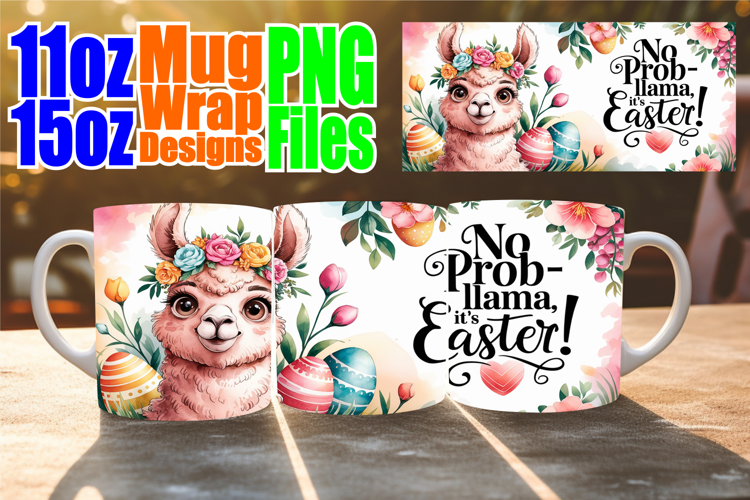 Joyful nights sublimation mug wrap, Easter