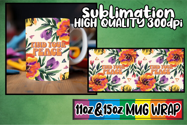 Timeless elegance sublimation print wrap, Flower Quote example image 1