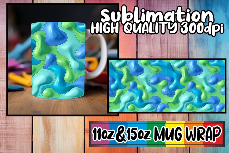 Dynamic Pattern Wonderland: Abstract Mug Art 11oz/15oz example image 1