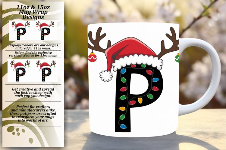 Vibrant 11oz Mug Wrap Png Template , Christmas