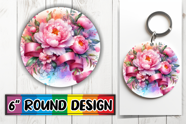 Whimsical Circle Ornaments Design, Flowers