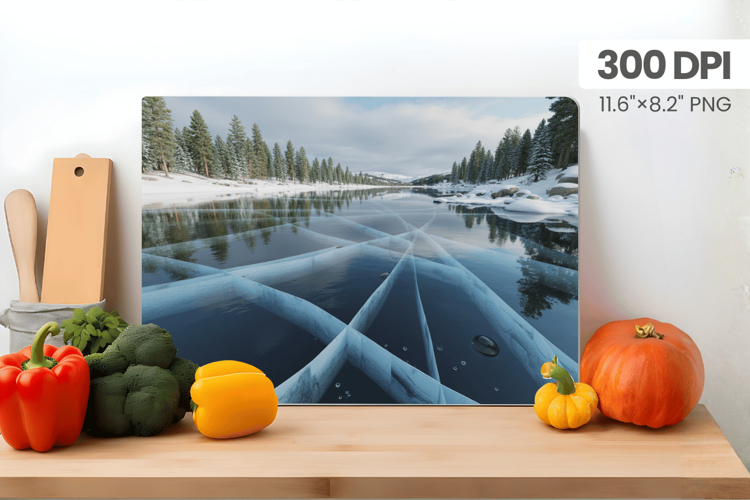 Winter Christmas Wonderland Cutting Board PNG Sublimation