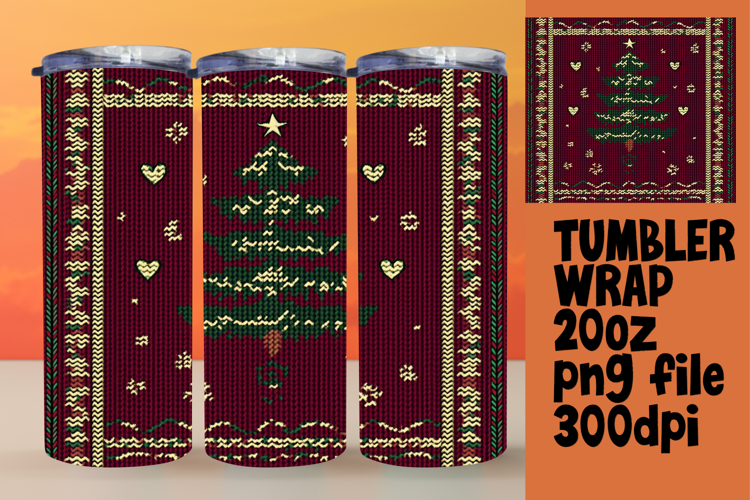 Sublimation-Ready 20oz Design , Holiday