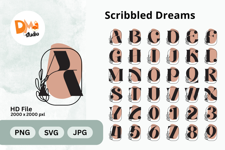 Scribbled Dreams Monogram