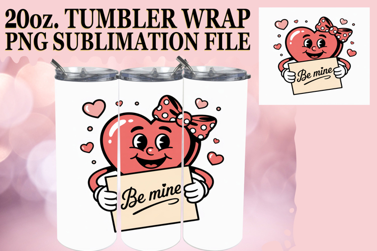 Magical Gifts 20oz tumbler wrap, Valenines Heart