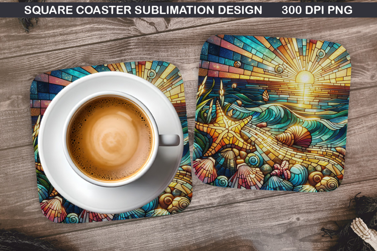 Summer Coaster Sublimation, Summer Coaster PNG Design