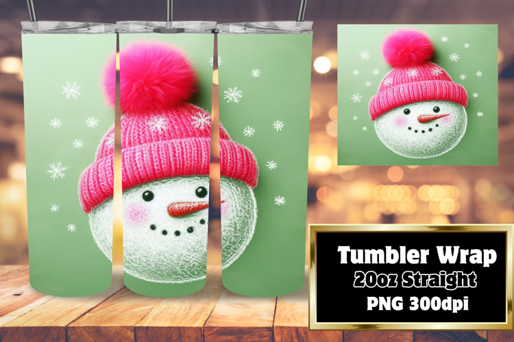 GREAT GIFT 20oz Tumbler Wrap , Snowman