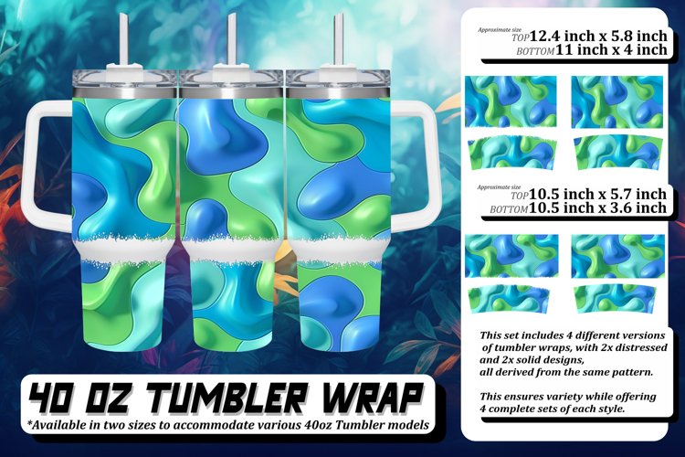 Bold Color 40oz Sublimation Graphics example image 1