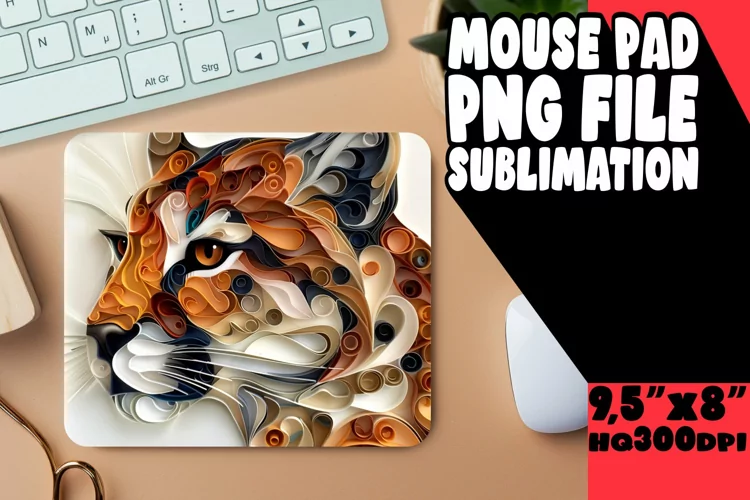 Purrfection Sublimation Mouse Pad - 3D Design