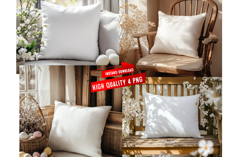 Pillow Mocku |Spring Pillow Mockup | Floral Cushion Mockup