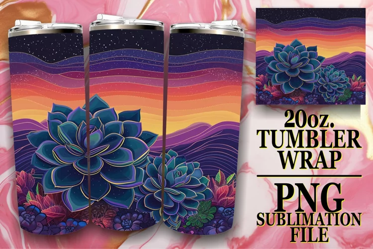 Summer Botanical Dream Tumbler Design - Retro Charm