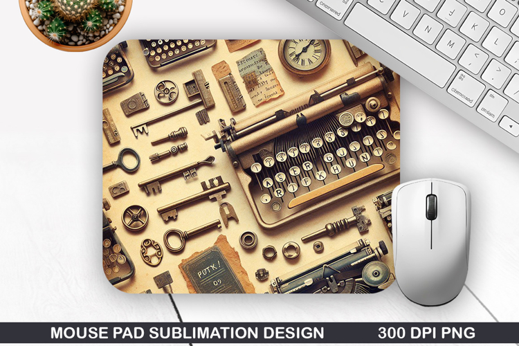Vintage Mouse Pad Sublimation PNG Design - Mouse Pad PNG