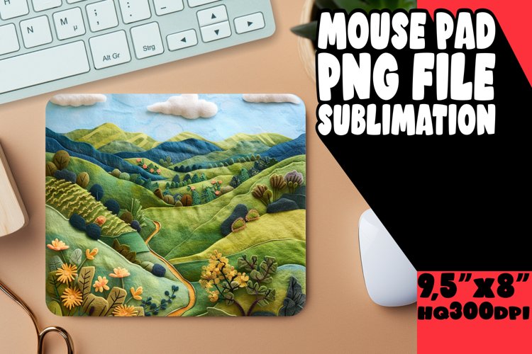 Artistic 3D Summer Landscape for Mouse Pad example image 1
