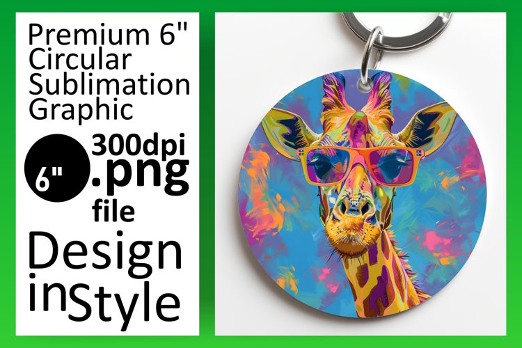 Cute Spring Giraffe Patterns Round Design