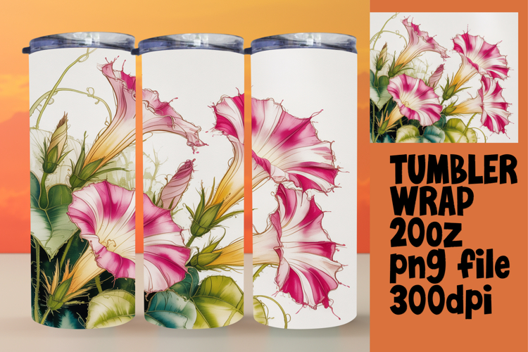 Amazing 20oz Tumbler Wrap Download , Flowers