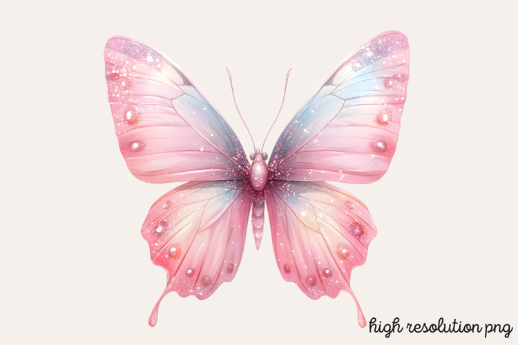 Pink Butterfly Clipart Image 12