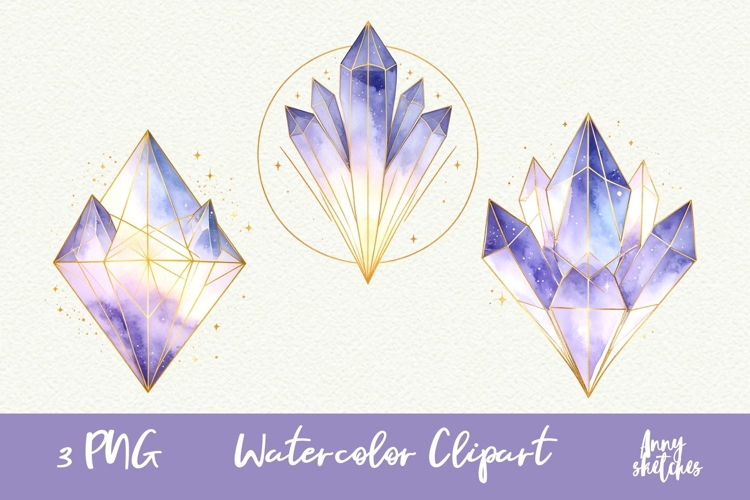 3 Crystal Shards Sacred Geometry Clipart Celestial PNG