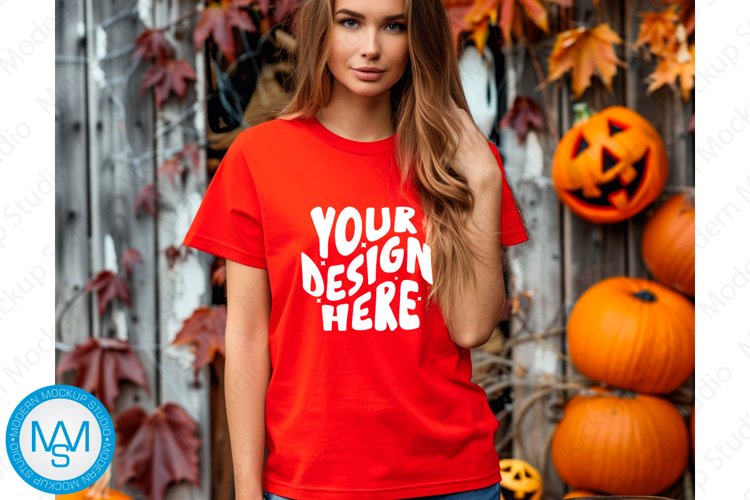 White Tshirt Mockup Image 14