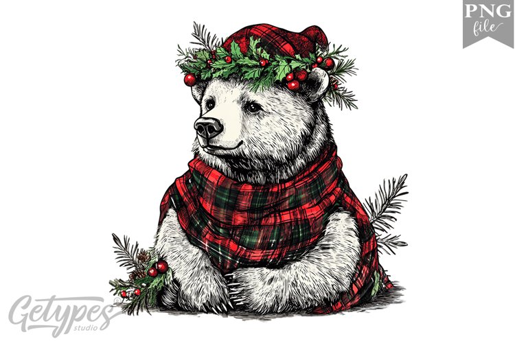 Christmas Bear Clipart Image 7
