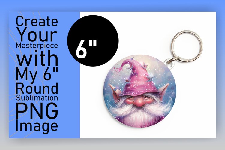 Cozy Comfort: Gnome Round Design Sublimation PNG