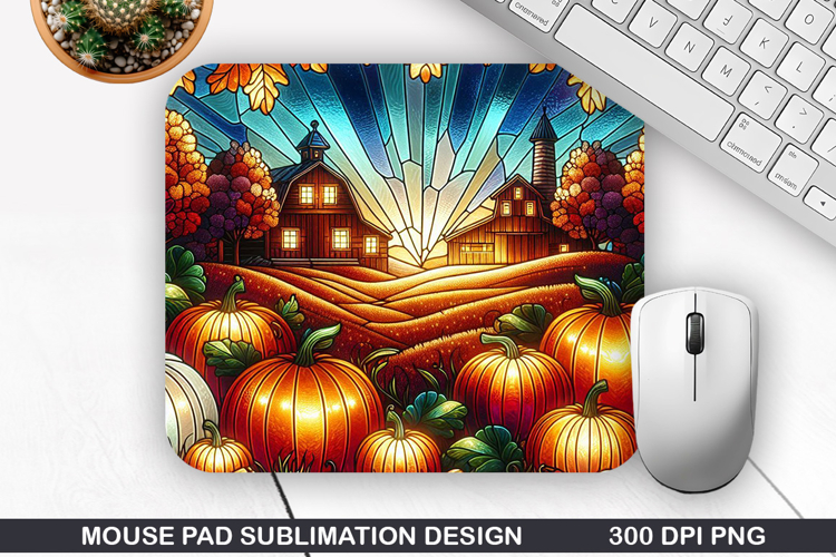 Pumpkin Mouse Pad Sublimation, Halloween Mouse Pad PNG