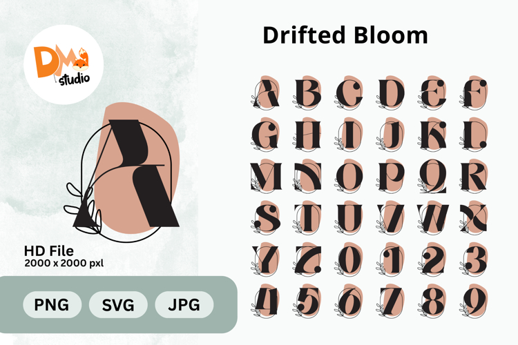 Drifted Bloom Monogram