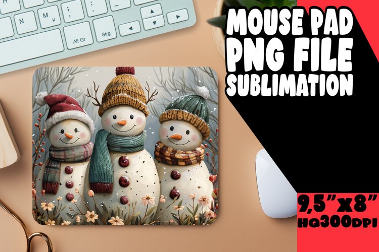Gingerbread Man Mouse Pad Holiday Sublimation