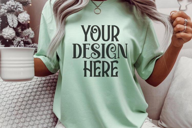 Bay Comfort Colors 1717 Christmas Mockup, CC 1717