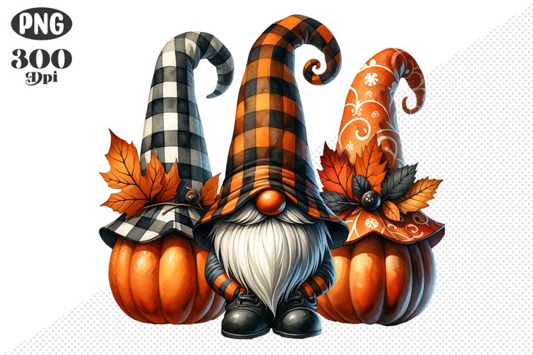 Halloween Gnomes Sublimation - Clipart PNG Design