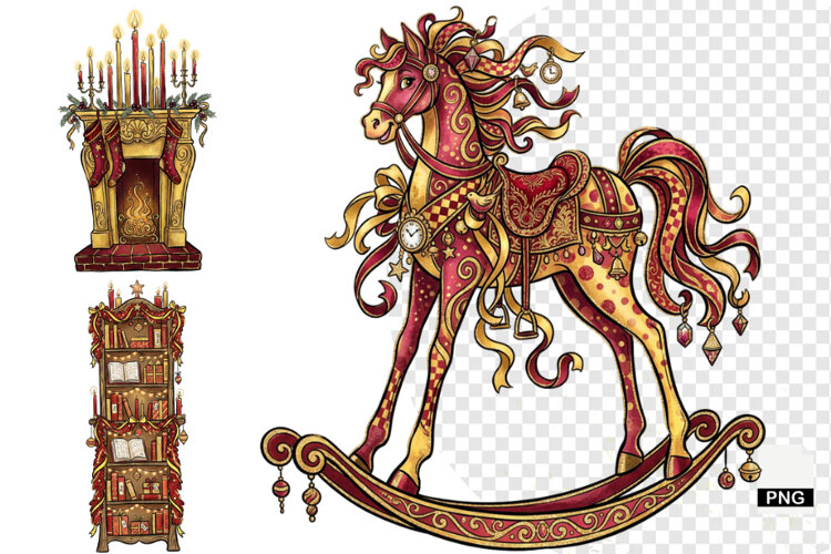 Whimsical Christmas Clipart example image 1