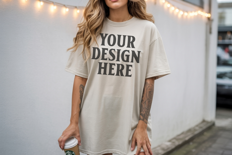 Christmas Comfort Colors 1717 Ivory TShirt Mockup, CC 1717