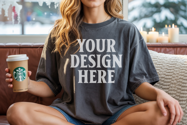 Pepper Christmas Comfort Colors 1717 T-shirt Mockup