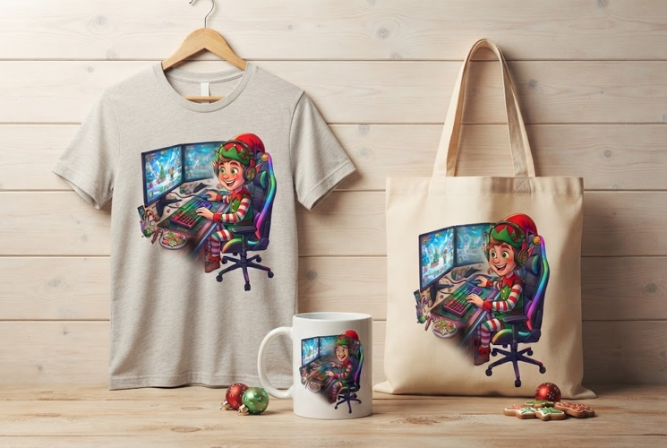 Elf Esports Setup Christmas Art