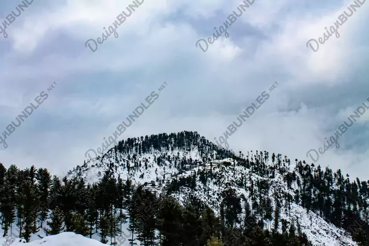 View of The Rocky Mountain With Snow in Malam Jabba