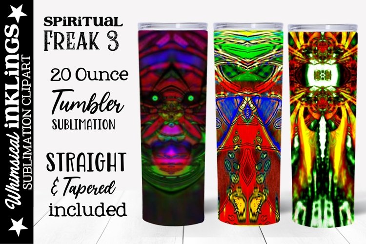 Spiritual Freak 3 Tumbler Sublimation Set example image 1