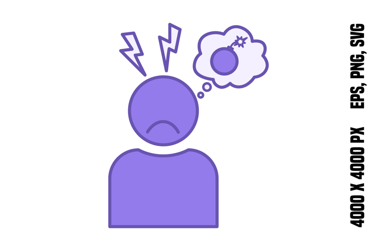 Colored Post Traumatic Stress Disorder Icon