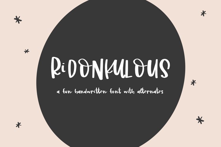 Ridonkulous Sans Font example image 1