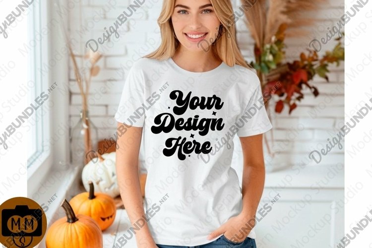 White Tshirt Mockup Image 6
